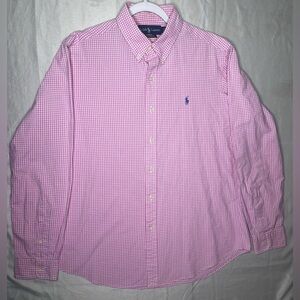 Ralph Lauren Pink Gingham Button Down Shirt